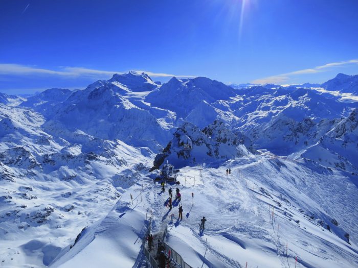 Berge zum Skifahren in Europa